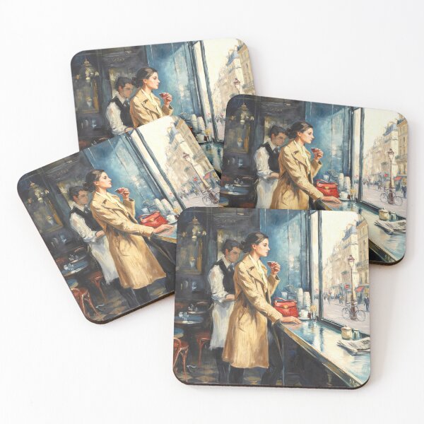 Item preview, French Bistro Cafe – Impressionist Painting  designed and sold by CARRAANN.