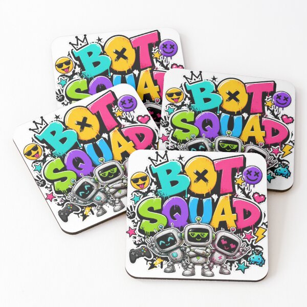 Item preview, BOT SQUAD Graffiti Sticker PNG | Futuristic Robot Crew | Cyber Gaming Aesthetic Vinyl Decal | Sci-Fi Tech Laptop Sticker designed and sold by Stylestickers55.