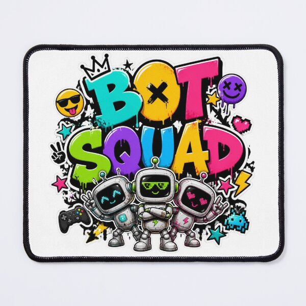 Item preview, BOT SQUAD Graffiti Sticker PNG | Futuristic Robot Crew | Cyber Gaming Aesthetic Vinyl Decal | Sci-Fi Tech Laptop Sticker designed and sold by Stylestickers55.
