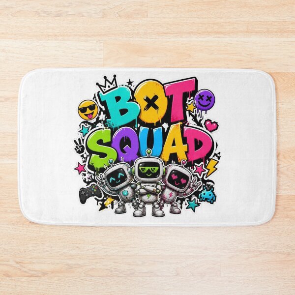 Item preview, BOT SQUAD Graffiti Sticker PNG | Futuristic Robot Crew | Cyber Gaming Aesthetic Vinyl Decal | Sci-Fi Tech Laptop Sticker designed and sold by Stylestickers55.