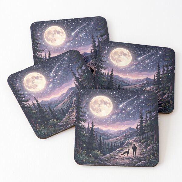 Item preview,  Under the Moon with My Dog designed and sold by Petsthetic.