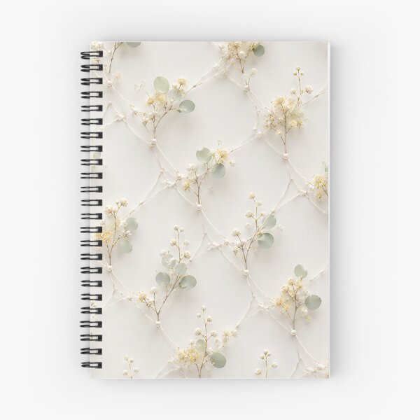 Item preview, Cream Floral Geometric Diamond Lattice designed and sold by IntelliMindDesigns.
