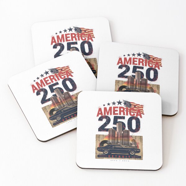 Item preview, America 250 Detroit Motown T-Shirt | Muscle Car Skyline Patriotic 1776-2026 Tee v3 designed and sold by DarylWelsh2024.