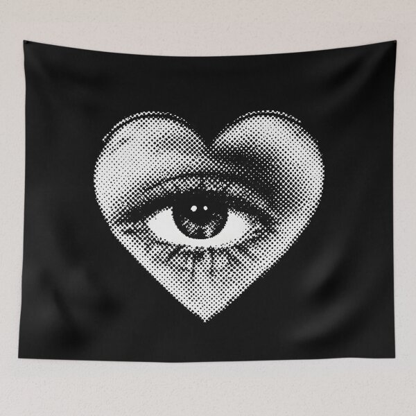 Item preview, Halftone Eye Heart Gothic Vintage Vibe designed and sold by HexRelic.