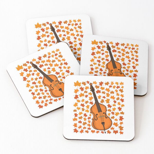 Item preview, Fall Double Bass With Leaves, Bassist Musician Autumn designed and sold by doodlerob.