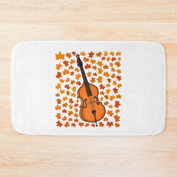 Item preview, Fall Double Bass With Leaves, Bassist Musician Autumn designed and sold by doodlerob.