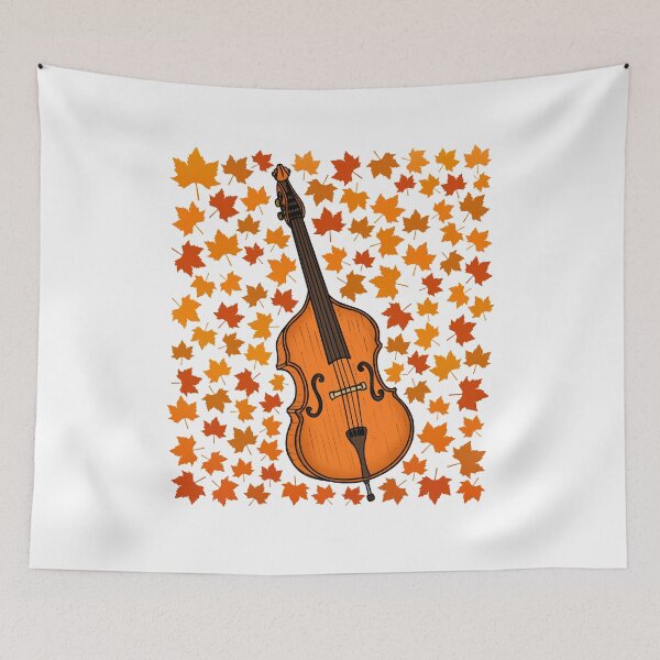 Item preview, Fall Double Bass With Leaves, Bassist Musician Autumn designed and sold by doodlerob.
