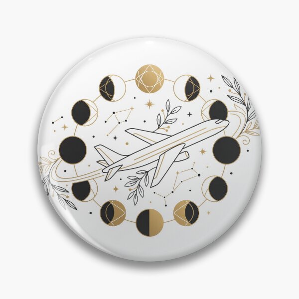 Item preview, Celestial Moon Phase Airplane designed and sold by Design-Illusi0n.