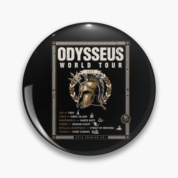 Item preview, Odysseus World Tour Funny Greek Mythology Travel Style designed and sold by Redgiant87x.