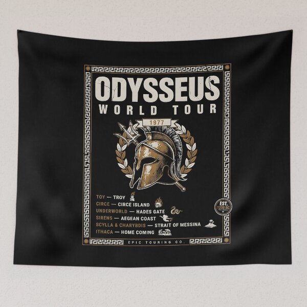 Item preview, Odysseus World Tour Funny Greek Mythology Travel Style designed and sold by Redgiant87x.