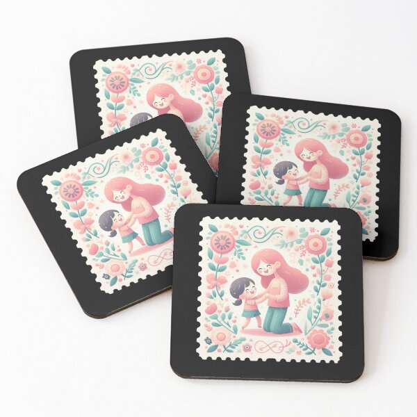 Item preview, Mother and Daughter Embrace in Floral Frame designed and sold by Codavid85.