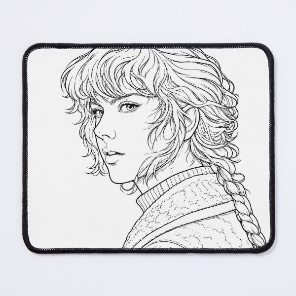 Item preview, Anime Girl Line Art Portrait | Cute Manga Coloring Page | Black and White Illustration designed and sold by Ghostlycats2026.
