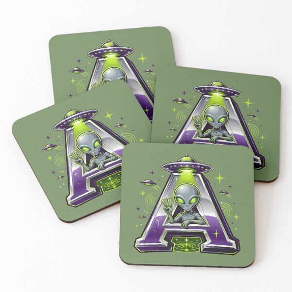 Item preview, Letter A Alien Cryptid Initial Art | Retro UFO Alphabet Design designed and sold by VectorJoy.