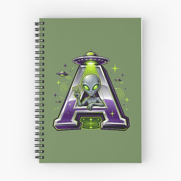 Item preview, Letter A Alien Cryptid Initial Art | Retro UFO Alphabet Design designed and sold by VectorJoy.