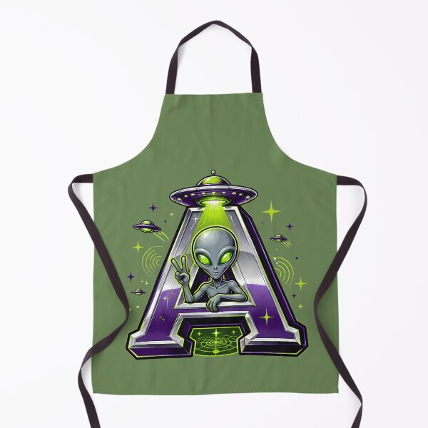 Item preview, Letter A Alien Cryptid Initial Art | Retro UFO Alphabet Design designed and sold by VectorJoy.