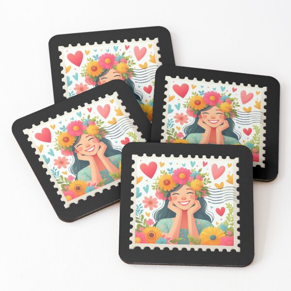 Item preview, Smiling Woman with Floral Crown designed and sold by Codavid85.