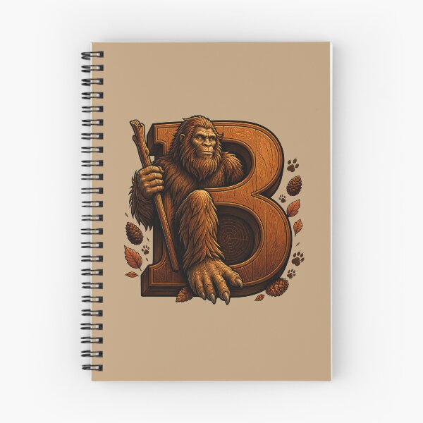 Item preview, Letter B Bigfoot Initial Art | Sasquatch Cryptid Alphabet Design designed and sold by VectorJoy.