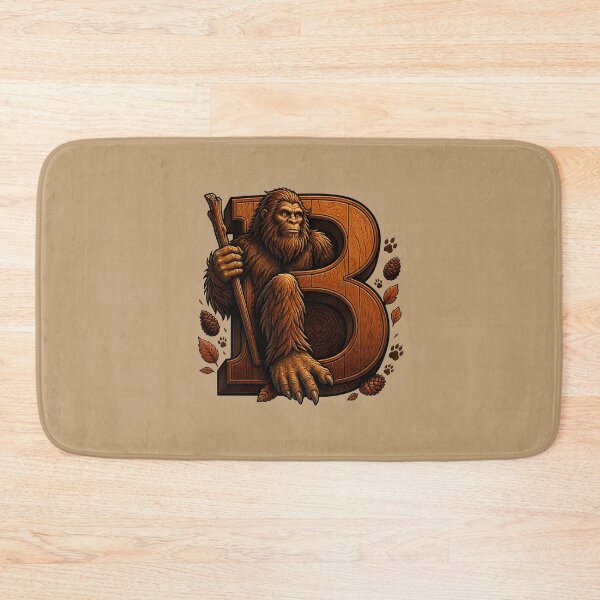 Item preview, Letter B Bigfoot Initial Art | Sasquatch Cryptid Alphabet Design designed and sold by VectorJoy.