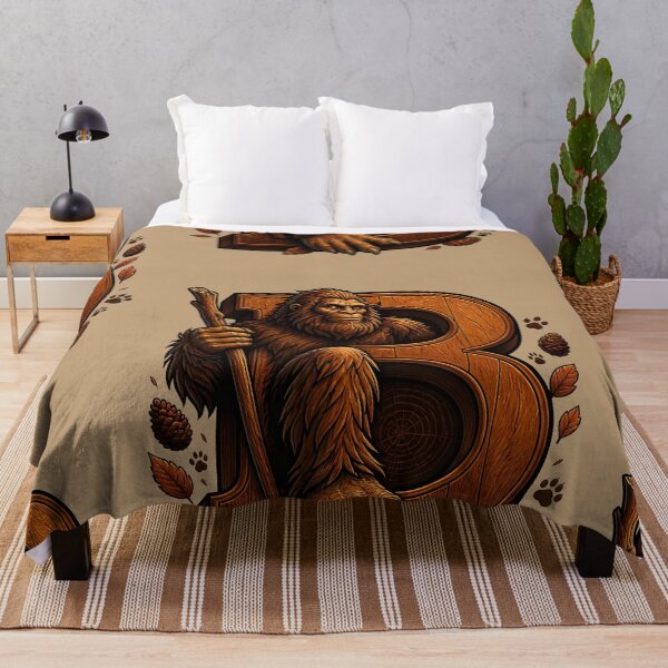Item preview, Letter B Bigfoot Initial Art | Sasquatch Cryptid Alphabet Design designed and sold by VectorJoy.