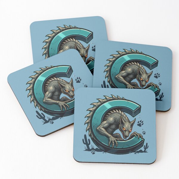 Item preview, Letter C Chupacabra Initial Art | Cryptid Alphabet Design designed and sold by VectorJoy.