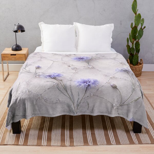 Item preview, Soft Purple Cornflower Wildflower Pattern designed and sold by IntelliMindDesigns.