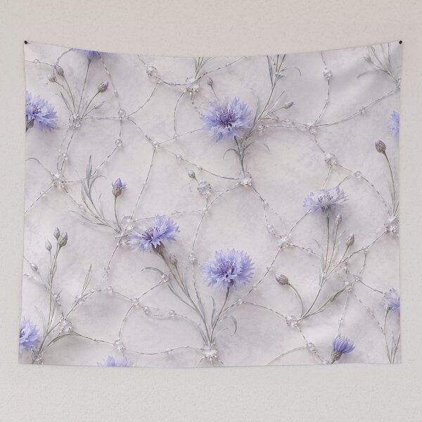 Item preview, Soft Purple Cornflower Wildflower Pattern designed and sold by IntelliMindDesigns.