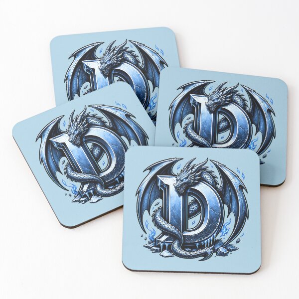 Item preview, Letter D Dragon Initial Art | Mythical Creature Alphabet Design designed and sold by VectorJoy.