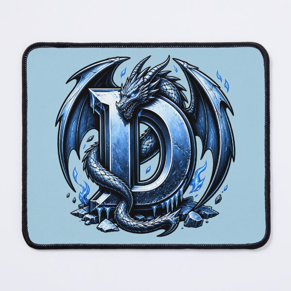 Item preview, Letter D Dragon Initial Art | Mythical Creature Alphabet Design designed and sold by VectorJoy.