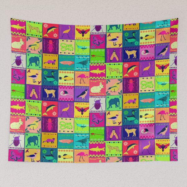 Item preview, Colorful Animal Patchwork Pattern  designed and sold by darametzgerart.