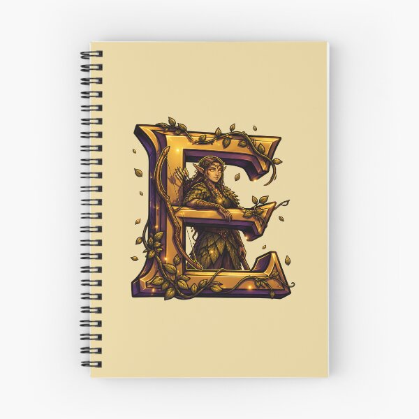 Item preview, Letter E Elf Initial Art | Fantasy Alphabet Design designed and sold by VectorJoy.