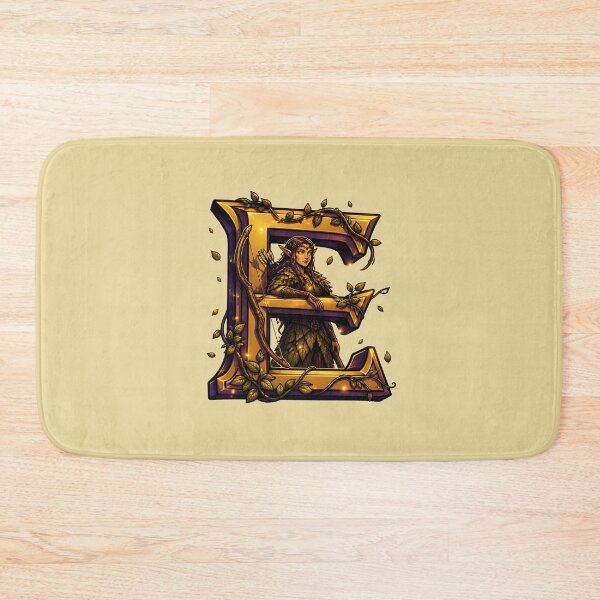 Item preview, Letter E Elf Initial Art | Fantasy Alphabet Design designed and sold by VectorJoy.