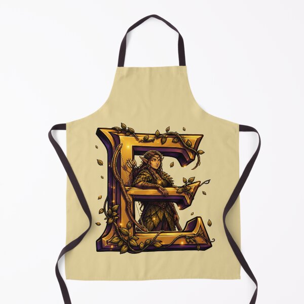 Item preview, Letter E Elf Initial Art | Fantasy Alphabet Design designed and sold by VectorJoy.