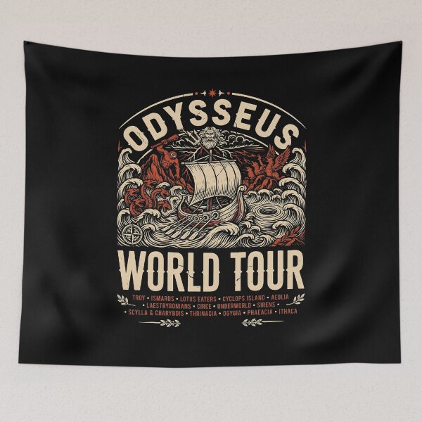 Item preview, Odysseus World Tour Funny Odyssey Inspired Mythology designed and sold by Redgiant87x.