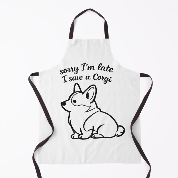 Item preview, Sorry I’m Late I Saw A Corgi | Funny Corgi Line Art designed and sold by Tee Visions.
