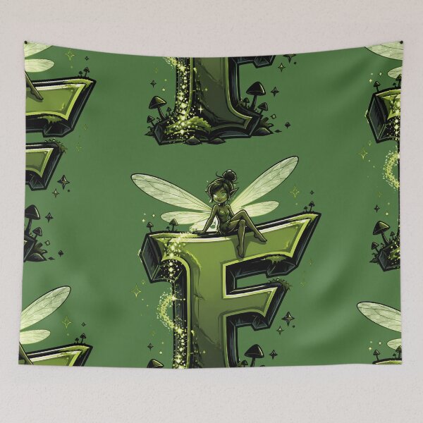 Item preview, Letter F Fairy Initial Art | Fairycore Alphabet Design designed and sold by VectorJoy.