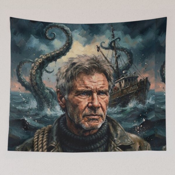 Item preview, Kraken Deep Sea Monster Fine Art Tribute designed and sold by Art's Diner.