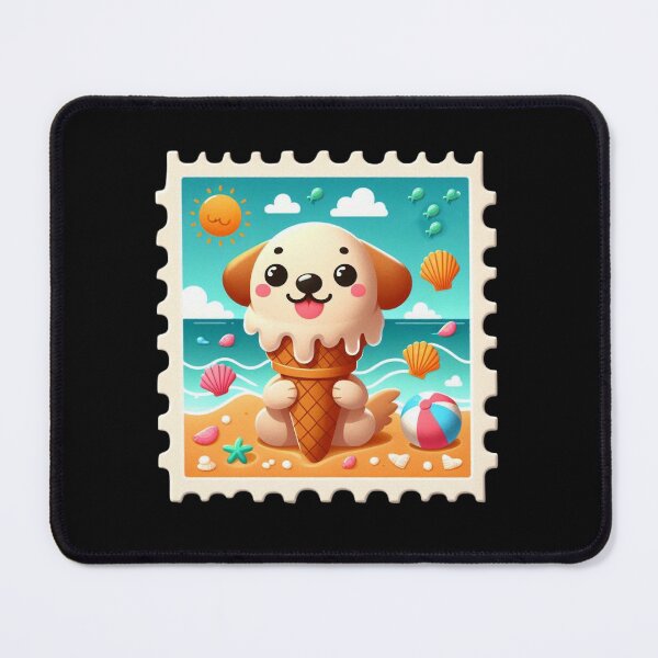 Item preview, Puppy Enjoying Ice Cream at Beach designed and sold by Codavid85.