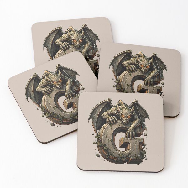 Item preview, Letter G Gargoyle Initial Art | Gothic Alphabet Design designed and sold by VectorJoy.
