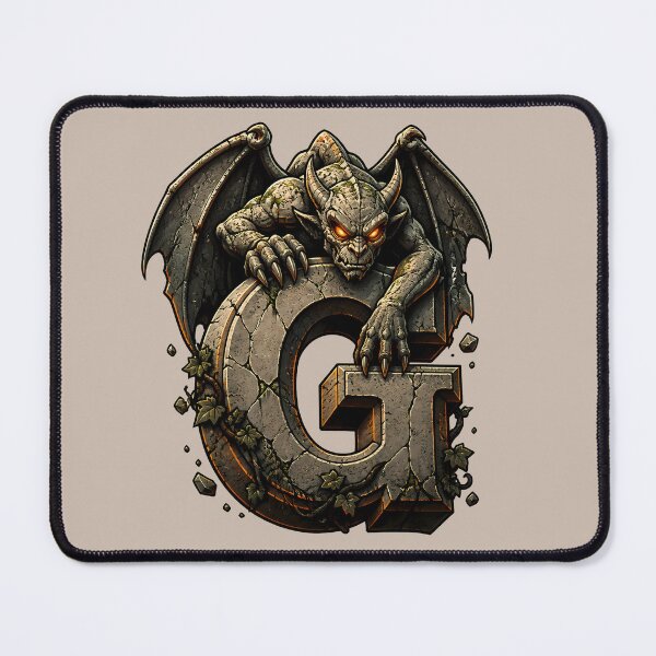 Item preview, Letter G Gargoyle Initial Art | Gothic Alphabet Design designed and sold by VectorJoy.