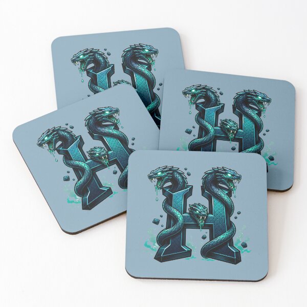 Item preview, Letter H Hydra Initial Art | Mythical Creature Alphabet Design designed and sold by VectorJoy.
