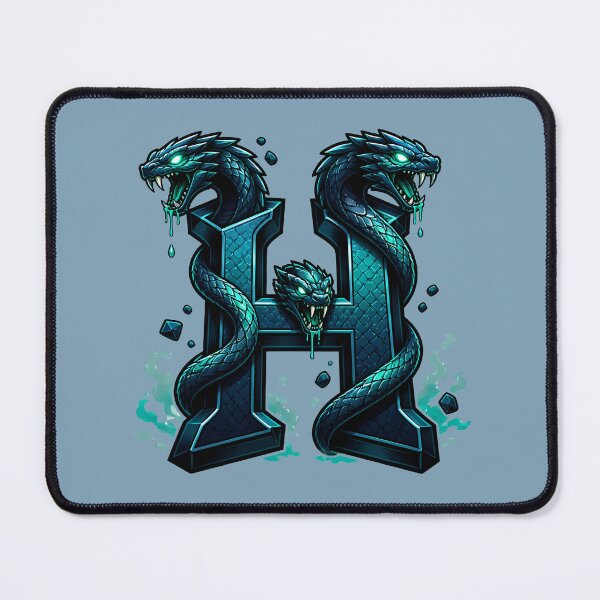 Item preview, Letter H Hydra Initial Art | Mythical Creature Alphabet Design designed and sold by VectorJoy.