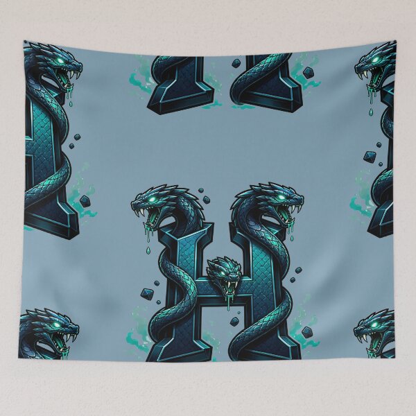 Item preview, Letter H Hydra Initial Art | Mythical Creature Alphabet Design designed and sold by VectorJoy.