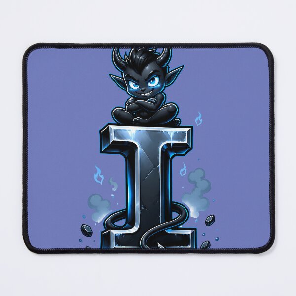 Item preview, Letter I Imp Initial Art | Gothic Cute Alphabet Design designed and sold by VectorJoy.