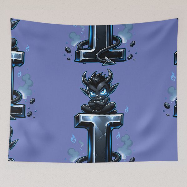 Item preview, Letter I Imp Initial Art | Gothic Cute Alphabet Design designed and sold by VectorJoy.