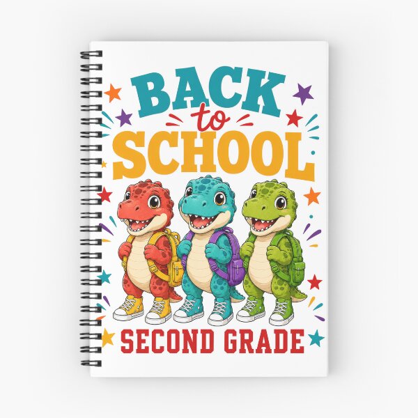 Item preview, Cute Dinosaurs Back To School Second Grade Retro designed and sold by ElcastDesigns.