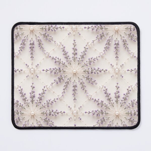 Item preview, Soft Purple Geometric Snowflake Floral Pattern designed and sold by IntelliMindDesigns.