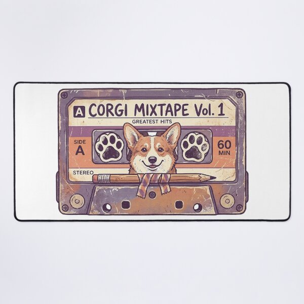 Item preview, Vintage Corgi Mixtape Vol 1 Greatest Hits Shirt, Retro Cassette Tape Corgi Music Tee, Unique Corgi Retro Gift for Dog and Music Lovers designed and sold by Wearable Canvas...