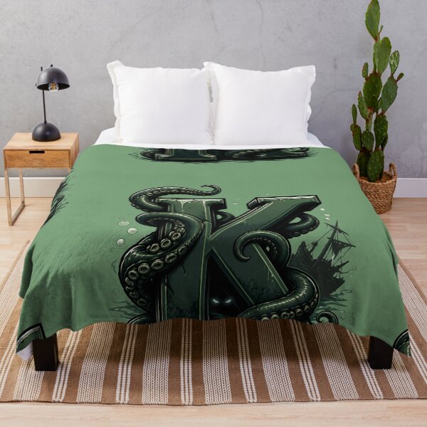 Item preview, Letter K Kraken Initial Art | Mythical Sea Monster Alphabet Design designed and sold by VectorJoy.