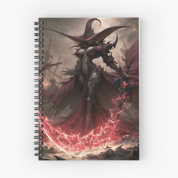 Item preview, Crimson Witch of the Fallen Battlefield – Dark Fantasy Gothic Sorceress Art designed and sold by Logoetika.