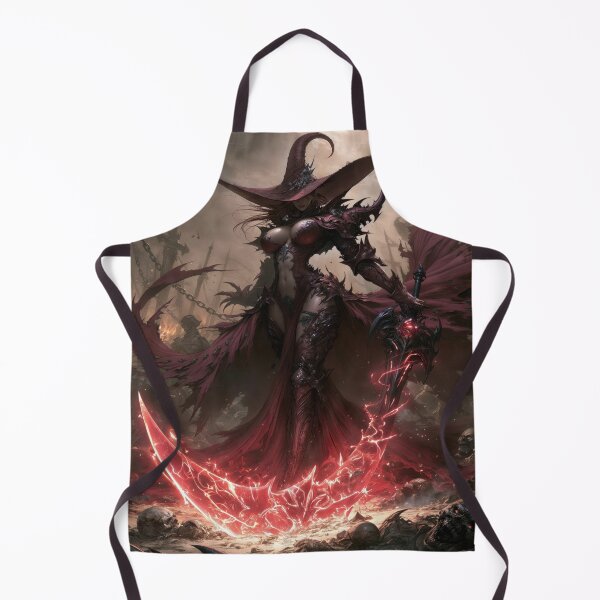 Item preview, Crimson Witch of the Fallen Battlefield – Dark Fantasy Gothic Sorceress Art designed and sold by Logoetika.